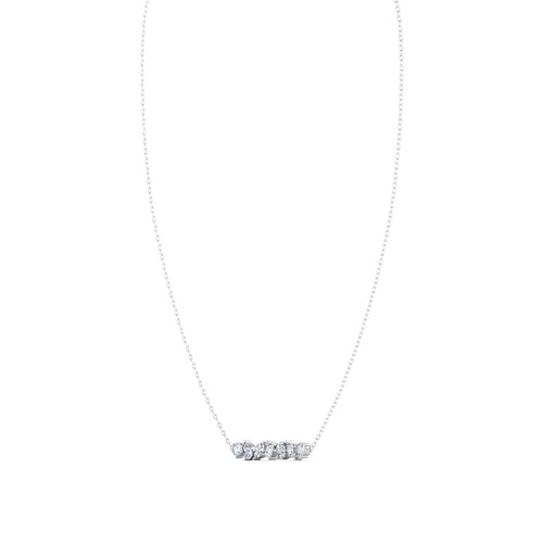 14 Karat Gold Multi-Shape Lab Grown Diamond Necklace 1.50 Carat Weight (F+Color VS+Clarity)
