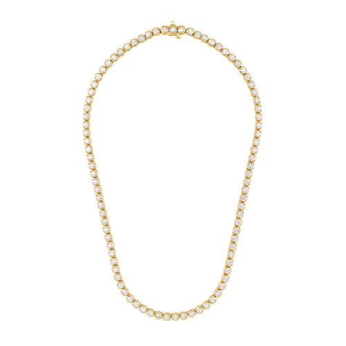 Lab Grown Diamond "Basket" Setting Tennis Necklace (F+ Color -VS+ Clarity)