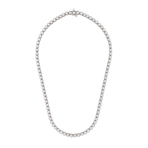 Lab Grown Diamond "Basket" Setting Tennis Necklace (F+ Color -VS+ Clarity)