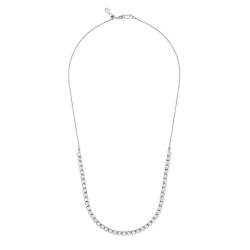 Lab Grown Half Tennis  Diamond Necklace (F+ Color -VS+ Clarity)