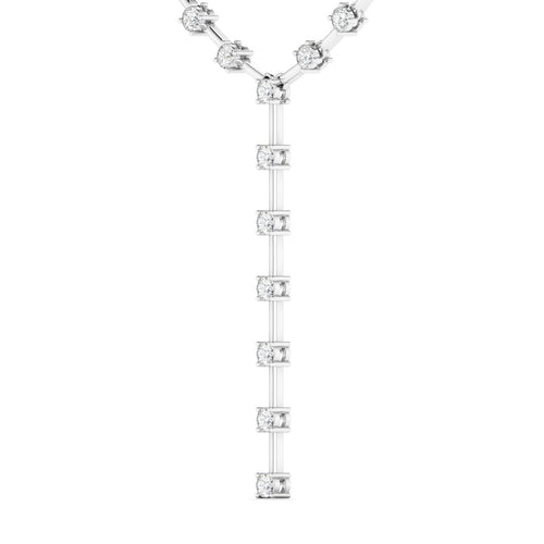 14 Karat Lab Grown Diamond "Y" Necklace (2.20 Carats Total Weight F+ Color VS+ Clarity)
