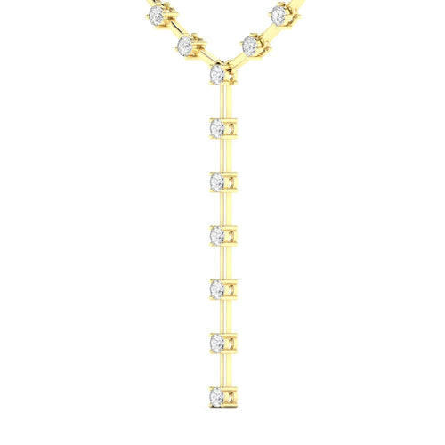 14 Karat Lab Grown Diamond "Y" Necklace (2.20 Carats Total Weight F+ Color VS+ Clarity)