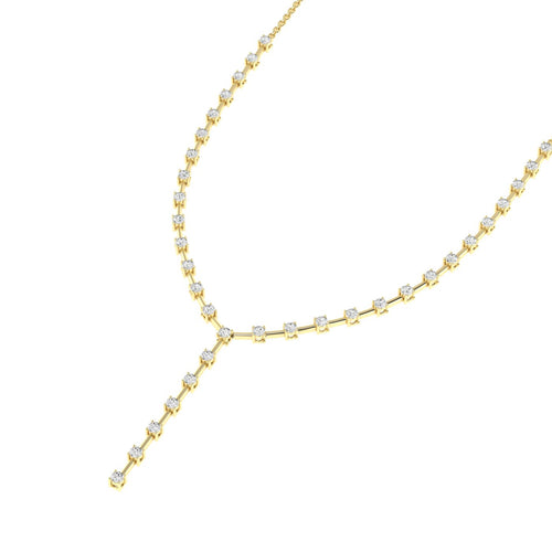 14 Karat Lab Grown Diamond "Y" Necklace (2.20 Carats Total Weight F+ Color VS+ Clarity)