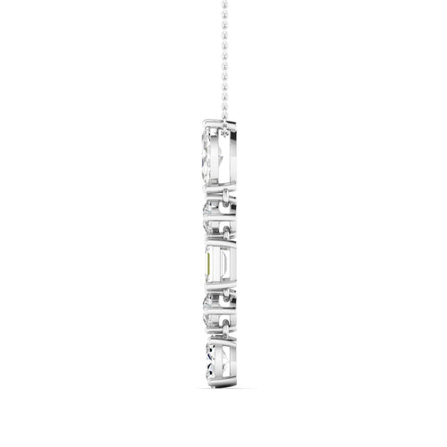 Lab Grown Multi-Shape Lab Grown Diamond Pendant (2.00 Total Carat Weight) F+ Color VS+ Clarity)