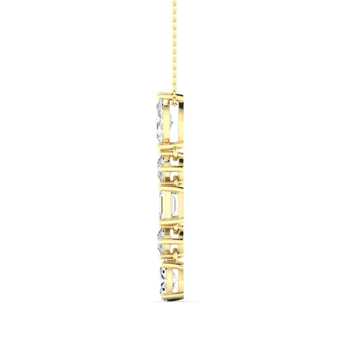 Lab Grown Multi-Shape Lab Grown Diamond Pendant (2.00 Total Carat Weight) F+ Color VS+ Clarity)