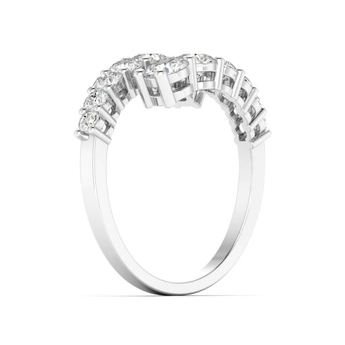 14 Karat Lab Grown Graduated Bypass Ring (1.50 Total Carat Weight F+ Color-VS Clarity)