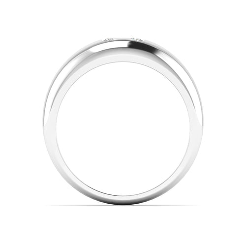 Lab Grown Emerald-Cut Domed Diamond Ring