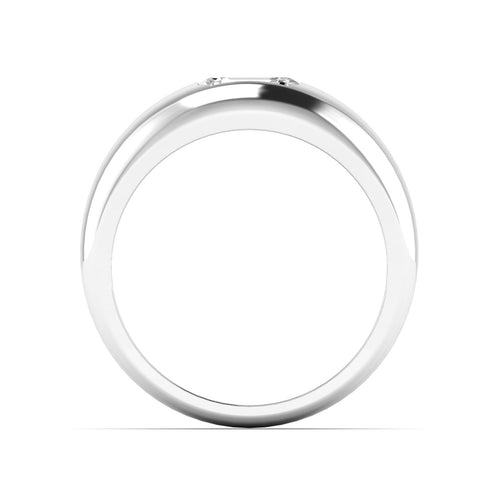 Lab Grown Emerald-Cut Domed Diamond Ring
