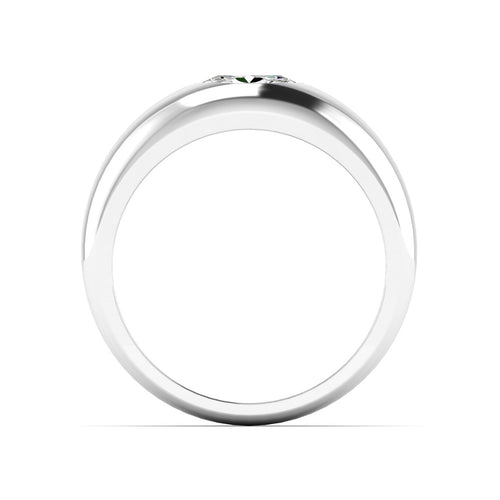14 Karat Oval Domed Lab Grown Diamond Ring