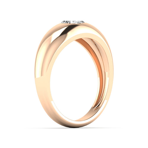 Lab Grown Pear-Shape Domed Diamond Ring
