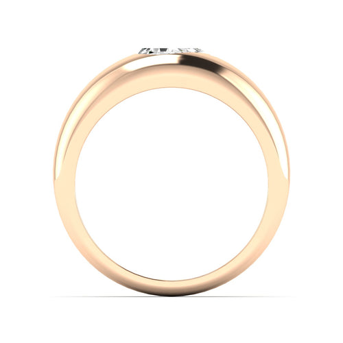 Lab Grown Pear-Shape Domed Diamond Ring
