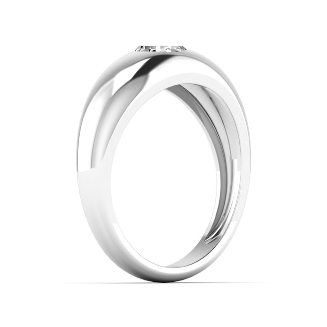 Lab Grown Pear-Shape Domed Diamond Ring