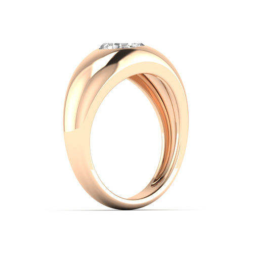 Lab Grown Pear-Shape Domed Diamond Ring