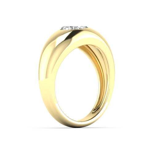 Lab Grown Pear-Shape Domed Diamond Ring