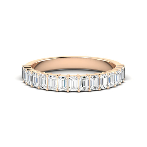 Lab Grown Emerald Cut Diamond Band (1.00 Total Carat Weight F+ Color-VS+ Clarity)