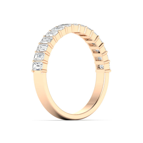 Lab Grown Emerald Cut Diamond Band (1.00 Total Carat Weight F+ Color-VS+ Clarity)