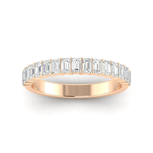 Lab Grown Emerald Cut Diamond Band (1.00 Total Carat Weight F+ Color-VS+ Clarity)