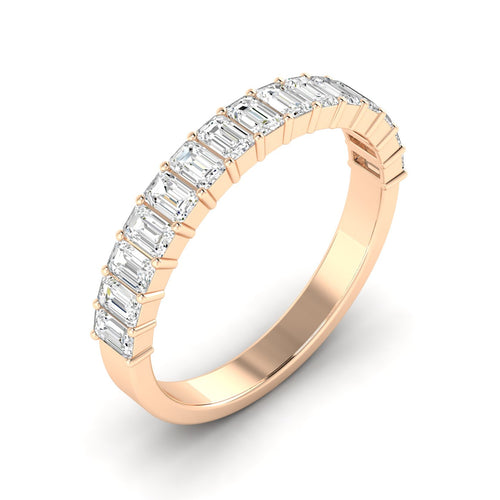 Lab Grown Emerald Cut Diamond Band (1.00 Total Carat Weight F+ Color-VS+ Clarity)
