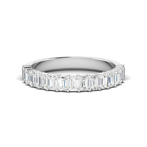 Lab Grown Emerald Cut Diamond Band (1.00 Total Carat Weight F+ Color-VS+ Clarity)