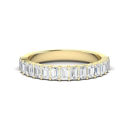 Lab Grown Emerald Cut Diamond Band (1.00 Total Carat Weight F+ Color-VS+ Clarity)