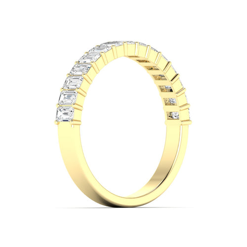 Lab Grown Emerald Cut Diamond Band (1.00 Total Carat Weight F+ Color-VS+ Clarity)