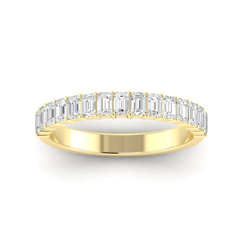 Lab Grown Emerald Cut Diamond Band (1.00 Total Carat Weight F+ Color-VS+ Clarity)