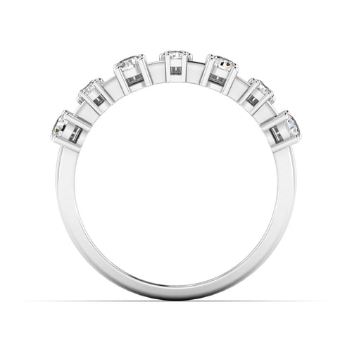 Lab Grown Multi-Size Diamond Ring (0.85 Total Carat Weight F+ Color+ VS+ Clarity)