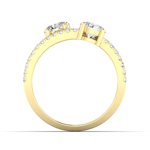14 Karat Four-Stone Open Ring (2.40 Carats Total Weight F+color VS+Clarity)
