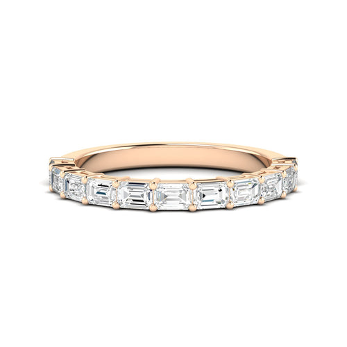 Lab Grown Emerald Cut East-West Diamond Ring (1.00 Total Carat Weight F+Color VS+Clarity)