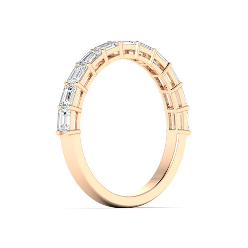 Lab Grown Emerald Cut East-West Diamond Ring (1.00 Total Carat Weight F+Color VS+Clarity)