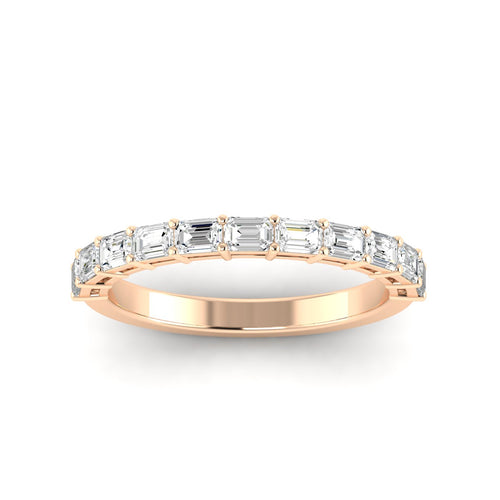 Lab Grown Emerald Cut East-West Diamond Ring (1.00 Total Carat Weight F+Color VS+Clarity)
