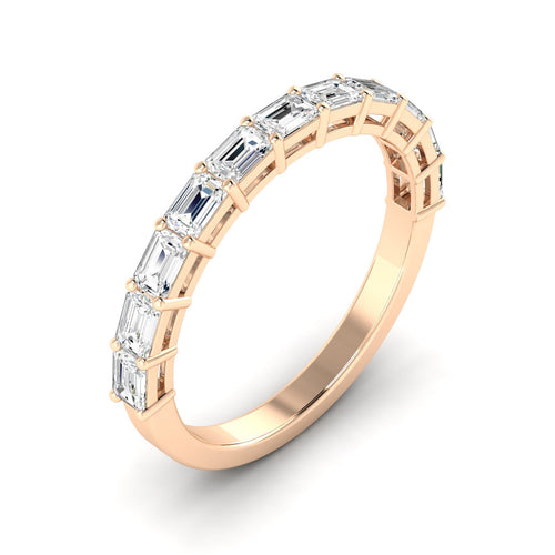 Lab Grown Emerald Cut East-West Diamond Ring (1.00 Total Carat Weight F+Color VS+Clarity)