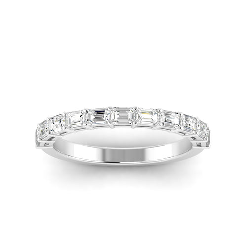 Lab Grown Emerald Cut East-West Diamond Ring (1.00 Total Carat Weight F+Color VS+Clarity)