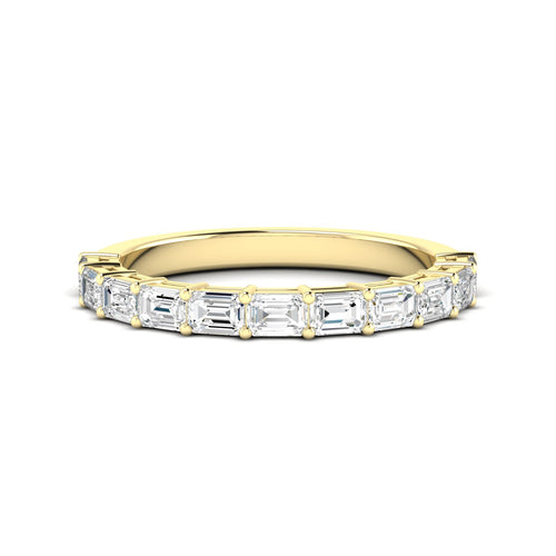 Lab Grown Emerald Cut East-West Diamond Ring (1.00 Total Carat Weight F+Color VS+Clarity)