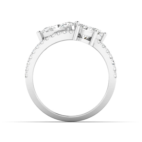 Lab Grown Four Row Diamond Multi Shape Ring (3.00 Total Carat Weight F+ Color-VS+ Clarity)