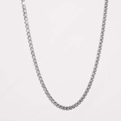 Lab Grown Diamond "Basket" Setting Tennis Necklace (F+ Color -VS+ Clarity)