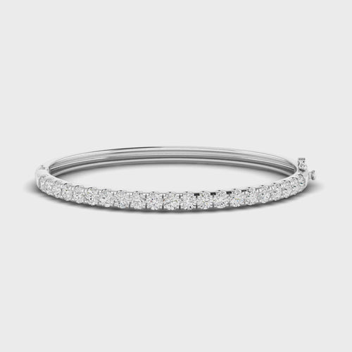 Lab Grown Diamond Bangle Bracelet (3.00 Carats Total Weight F+Color VS+Clarity)