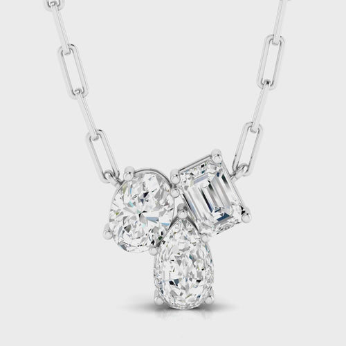 Lab Grown Multi-Shape  Diamond Necklace