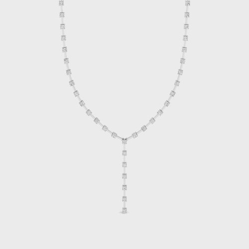14 Karat Lab Grown Diamond "Y" Necklace (2.20 Carats Total Weight F+ Color VS+ Clarity)