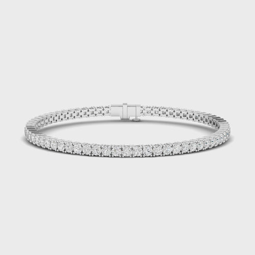 Lab Grown Classic 4 Prong Tennis Bracelets (F+ Color -VS+ Clarity)