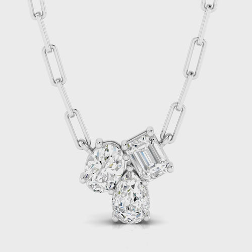 Lab Grown Multi-Shape  Diamond Necklace