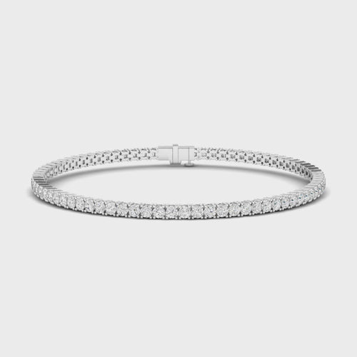 Lab Grown Classic 4 Prong Tennis Bracelets (F+ Color -VS+ Clarity)