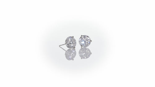 14 Karat Lab Grown Diamond "Martini" Stud Earrings (F+Color- VS+ Clarity)