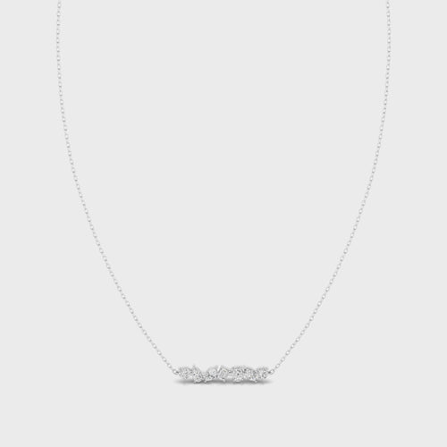 14 Karat Gold Multi-Shape Lab Grown Diamond Necklace 1.50 Carat Weight (F+Color VS+Clarity)