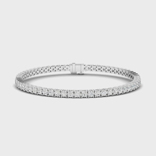 Lab Grown Classic 4 Prong Tennis Bracelets (F+ Color -VS+ Clarity)