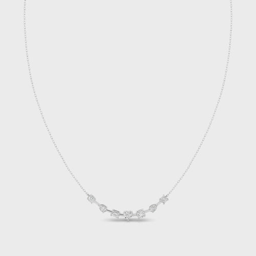 14 Karat Multi Shape Lab Grown Diamond Necklace (2.00 Total Carat Weight F+ Color VS+Clarity)