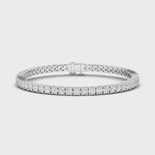 Lab Grown Classic 4 Prong Tennis Bracelets (F+ Color -VS+ Clarity)
