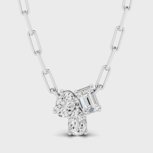 Lab Grown Multi-Shape  Diamond Necklace
