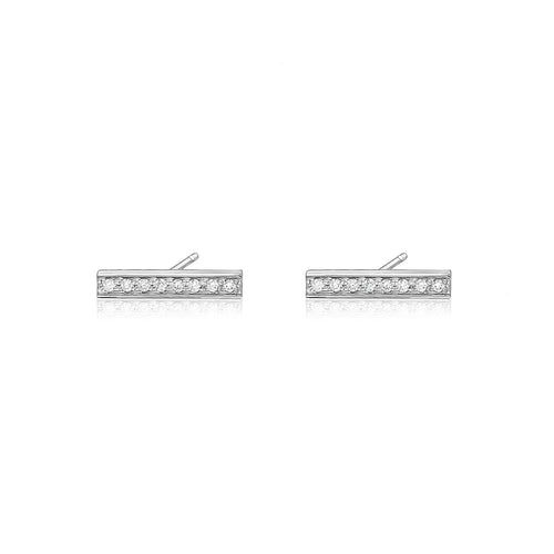 Diamond Bar Earring With 8 Diamonds - Paul Nudelman Jewellers