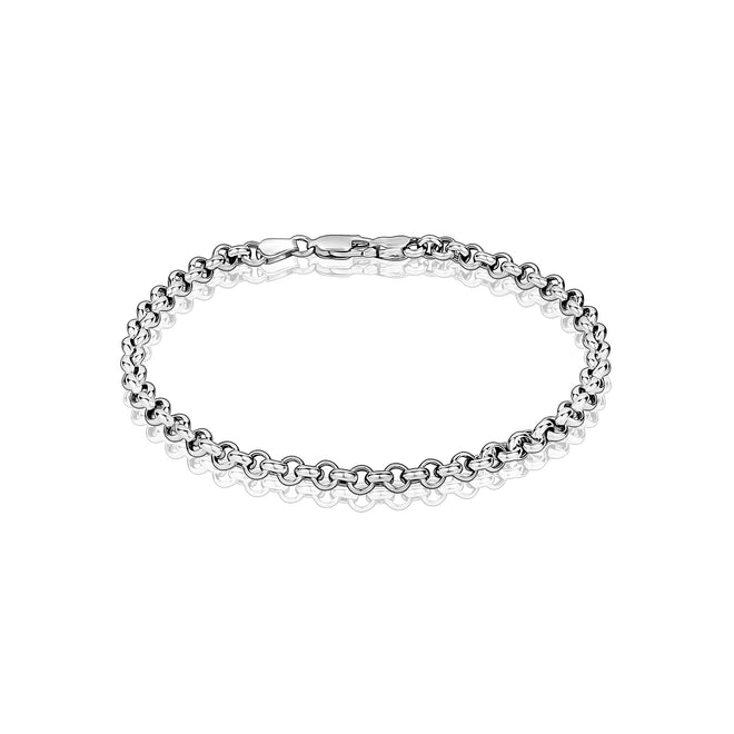 14 Karat White Gold "Rollo" Bracelet